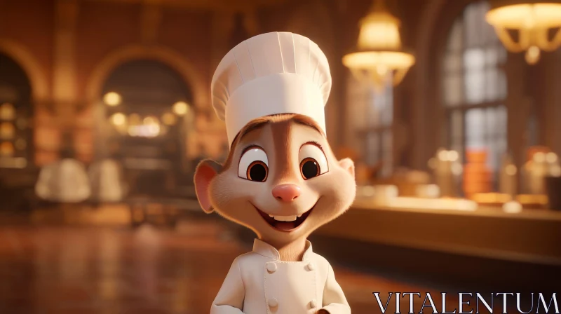 Chef Mouse - Adorable Close-Up Image AI Image