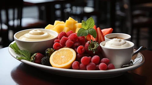 Decadent Fruit and Cream Plate