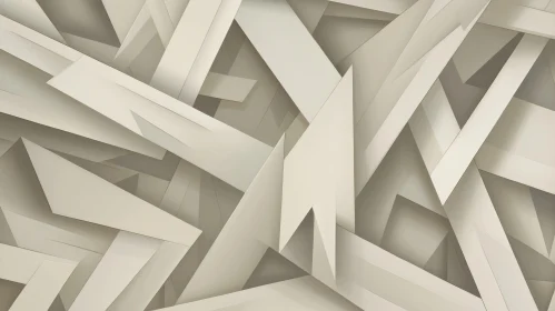 Abstract 3D Rendering of Chaotic Beveled Shapes