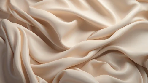 Beige Silk Fabric Close-Up | Soft Texture with Depth
