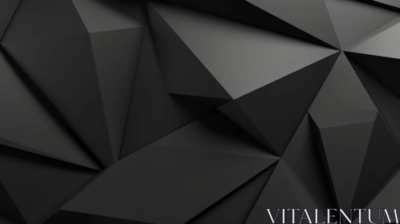 AI ART Black Polygonal Background | 3D Rendering