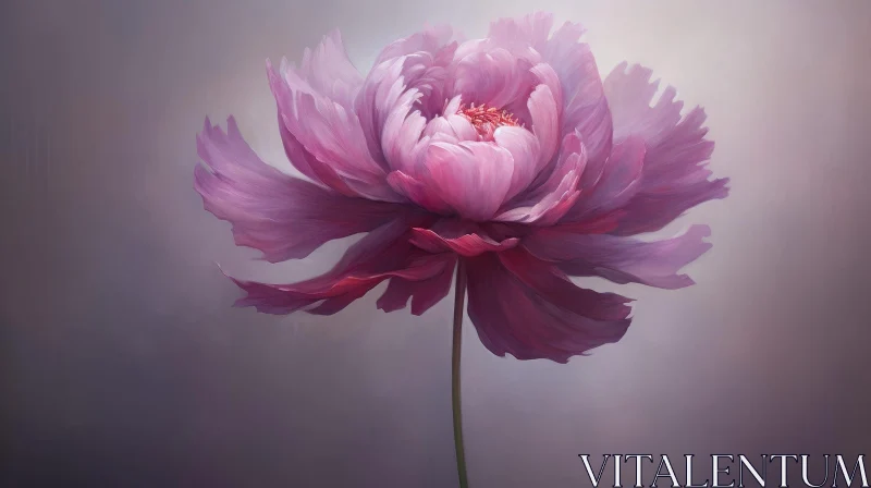 AI ART Pink Peony Flower Painting - Realistic Artwork