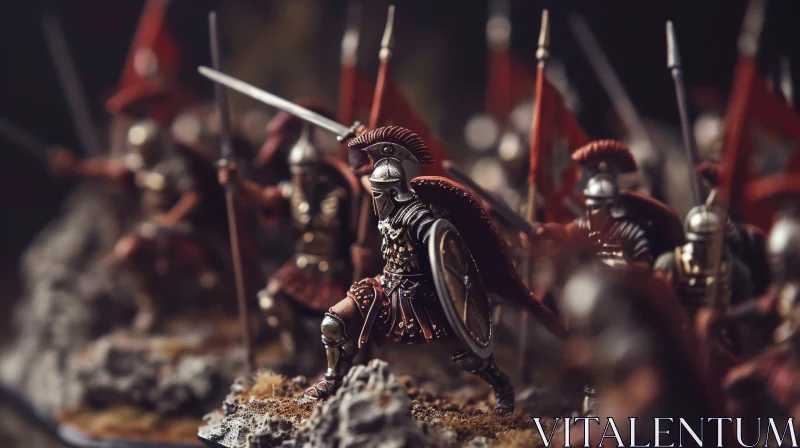 Ancient Warriors in Bronze Armor | Detailed Realistic Depiction AI Image