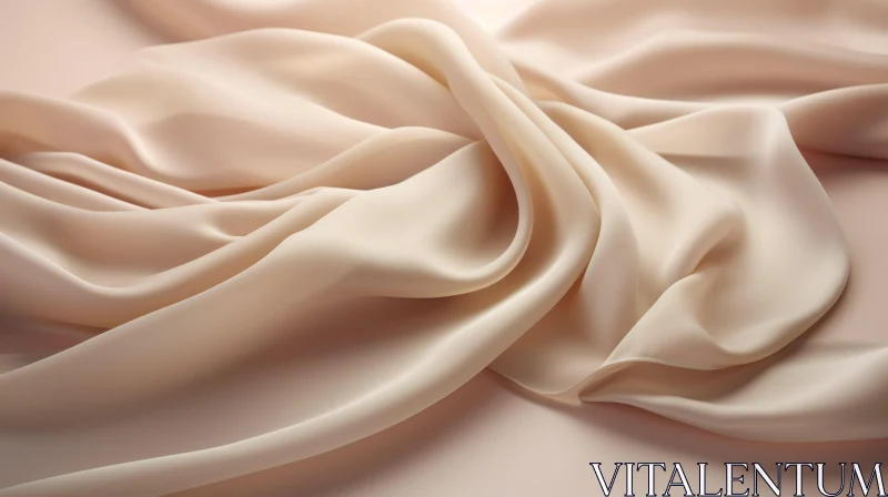 Elegant Beige Silk Fabric Texture AI Image