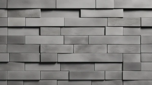 Gray Brick Wall Close-Up | Staggered Pattern Texture
