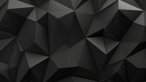 Sleek Black Polygonal Background | 3D Rendering