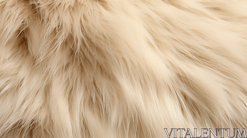 Elegant Beige Fur Coat Texture AI Image