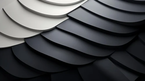Black and White Abstract 3D Rendering Background