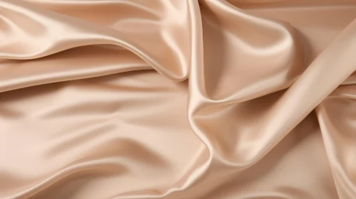 Crumpled Beige Silk Fabric - Elegant Luxury Textile
