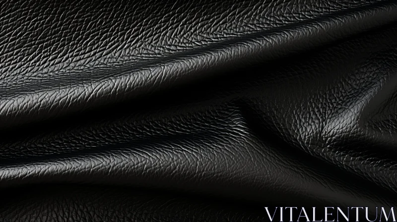 Elegant Black Leather Texture - Fine and Even Surface AI Image