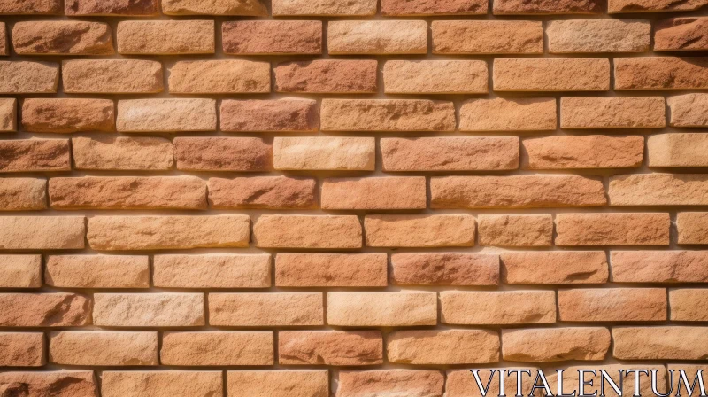 Light Brown Brick Wall Texture AI Image