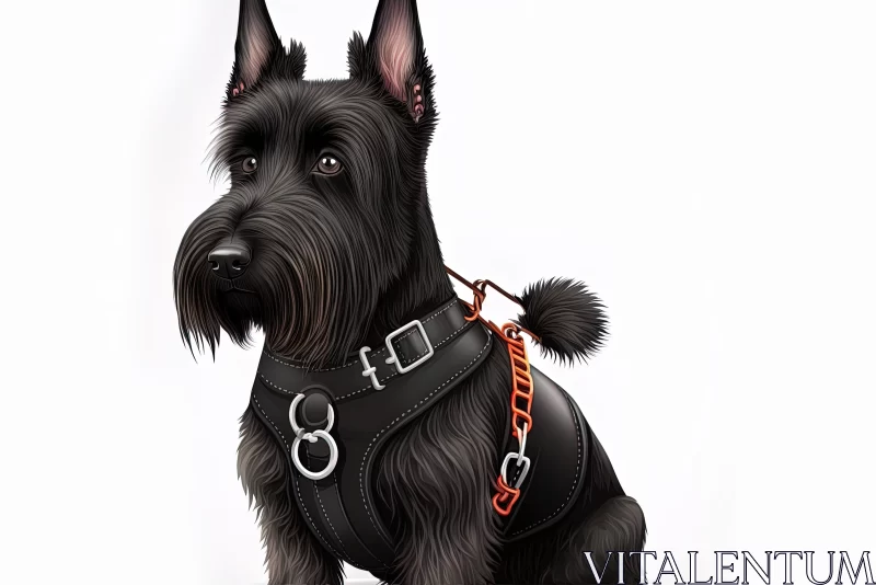 Scottish Terrier Vector Illustration: Photorealistic Detailing by Dana Lai AI Image