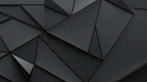 Black Polygonal Background - 3D Rendering Illustration