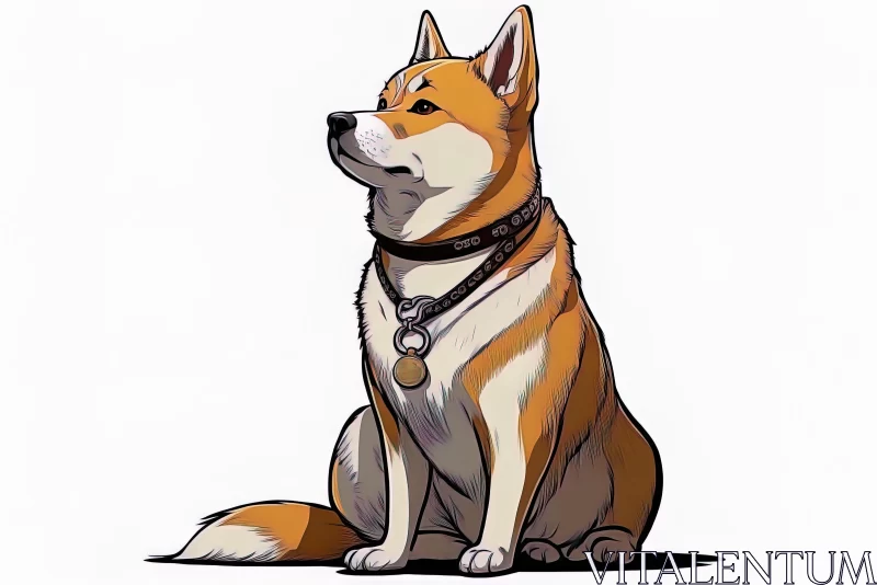 Commissioned Anime-Inspired Akita Dog Portraits AI Image