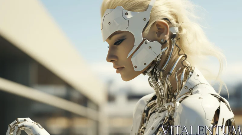 AI ART Futuristic Woman in City - Sci-Fi Image