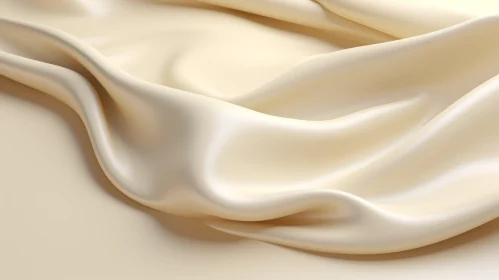 Cream Silk Fabric Close-up | Luxury and Elegance