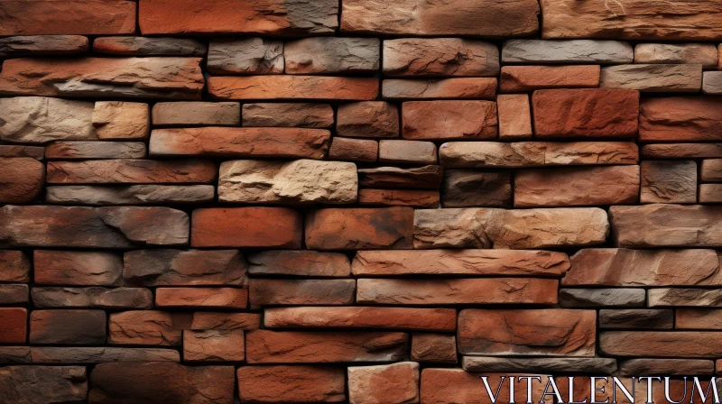 AI ART Rustic Brick Wall Texture - Detailed Image