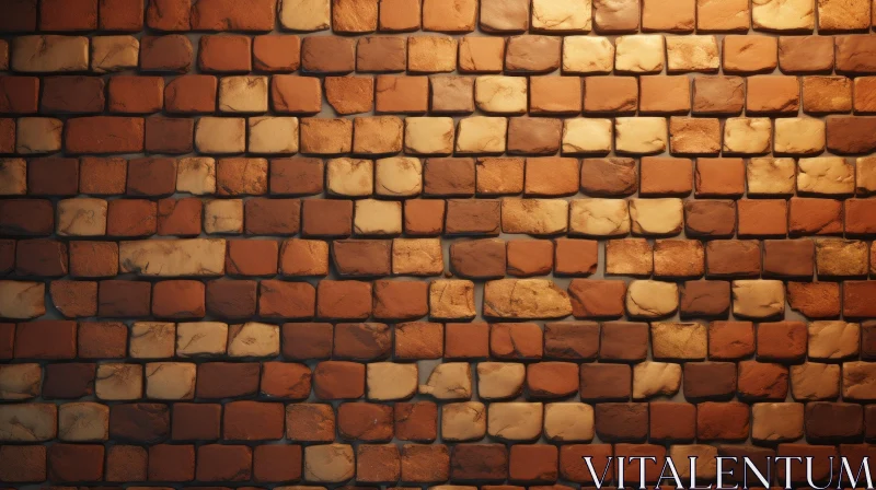 Brown Brick Wall Texture Background AI Image