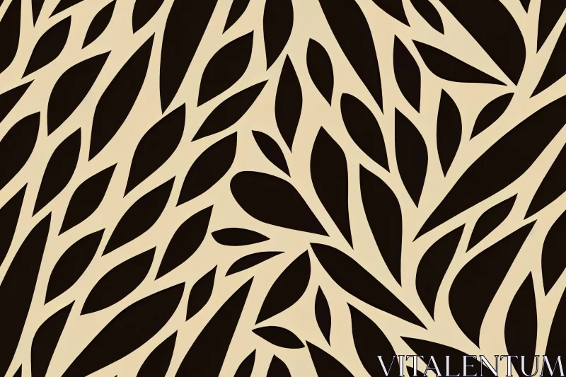 Captivating Black and White Leaf Pattern - Bold Contrast and Intricate Cut-Outs AI Image