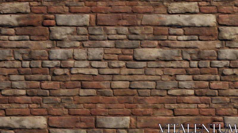 Weathered Brick Wall Texture for 3D Graphics AI Image