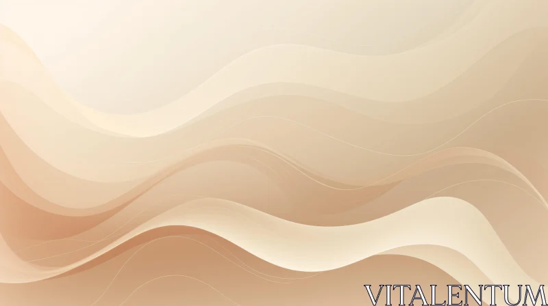 Brown Gradient Curved Lines Background AI Image