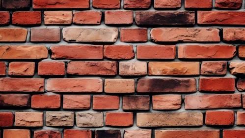 Rustic Red Brick Wall with White Mortar