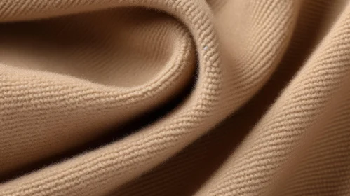 Elegant Beige Knitted Fabric Texture Close-Up