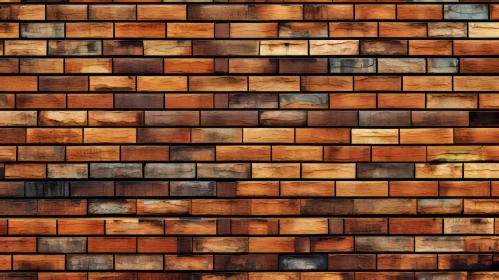 Rustic Brick Wall Texture - Seamless Orange & Brown Pattern