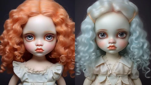 Serious Dolls with Different Hair Colors