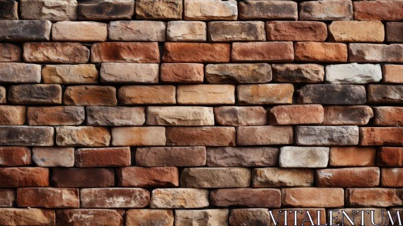 AI ART Weathered Brick Wall Texture | Aged Red & Brown Bricks | Cracks & Chips