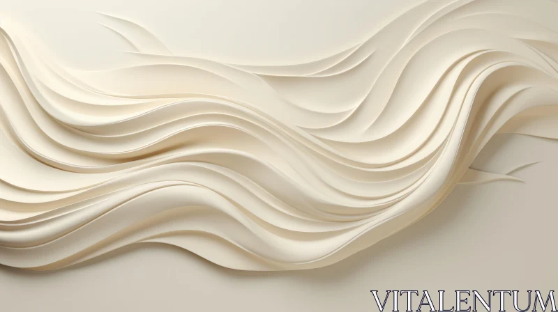 White Organic Wavy Surface Texture AI Image