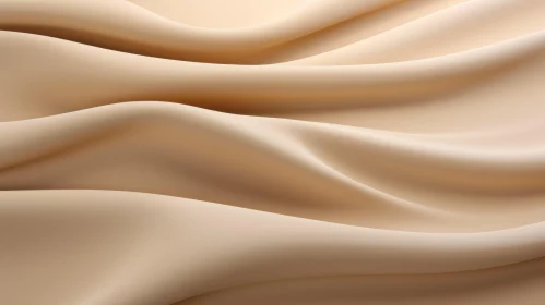 Beige Silk Fabric Texture Close-Up