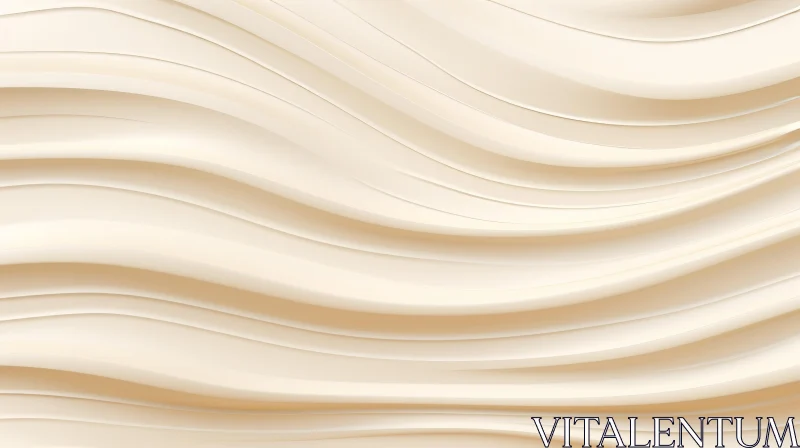 AI ART Cream Wavy Surface Texture - 3D Rendering