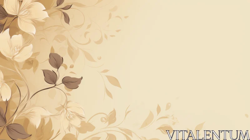 Elegant Floral Pattern Illustration AI Image