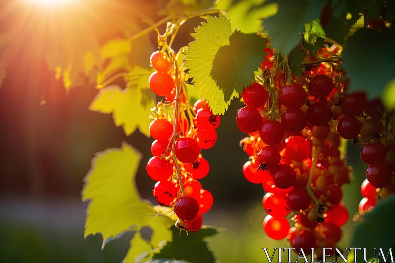 Captivating Red Currants: A Vibrant Nature Photography Masterpiece AI Image