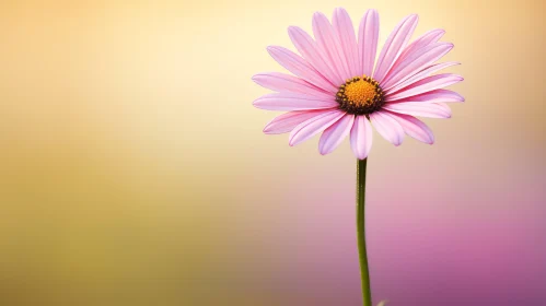 Pink Daisy with Yellow Center - Symbol of Innocence and Purity