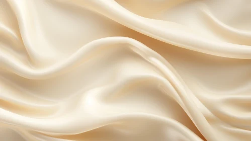 Elegant Cream Silk Fabric Close-Up