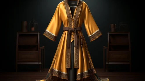 Luxurious Golden Robe 3D Rendering