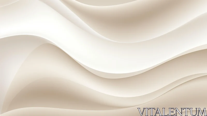 AI ART Tranquil Beige and Cream Waves Pattern