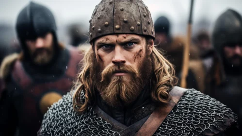 Intense Viking Warrior Portrait