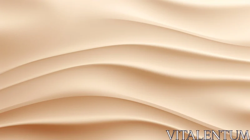 Beige Silk Fabric with Soft Waves - Serene Texture AI Image