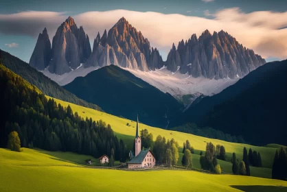 Captivating Landscape of the Dolomites | Gothic Architecture | Faith-Inspired Art