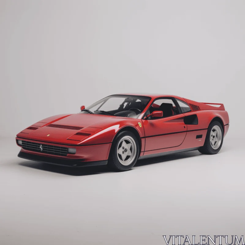 Captivating Red Ferrari Sports Car - Unpolished Authenticity AI Image