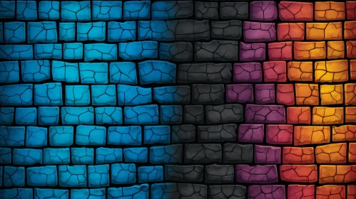 Colorful Brick Wall Seamless Texture for Realistic 3D Models