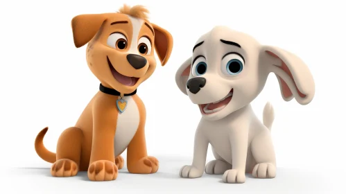 Cheerful Cartoon Dogs - Lovely Pet Characters