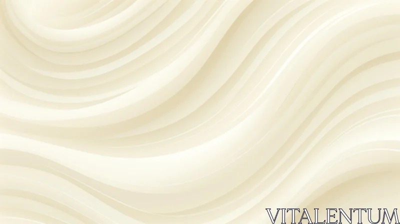 Flowing Beige Wave Pattern Background AI Image