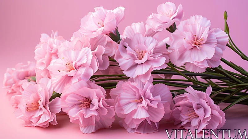 AI ART Pink Carnations Bouquet | Close-up Floral Photography