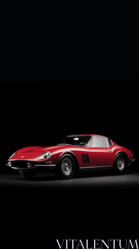 Timeless Beauty: Captivating Image of an Old Red Ferrari Sports Car AI Image