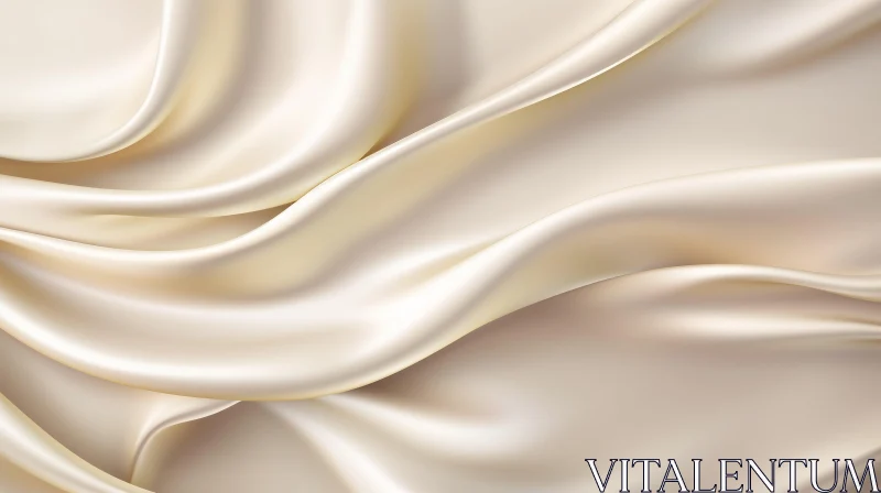 AI ART Cream-Colored Silk Fabric - Elegant Textures in Soft Light