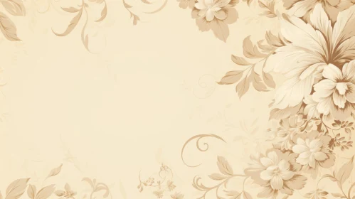 Elegant Beige Floral Pattern - Graceful and Delicate Design